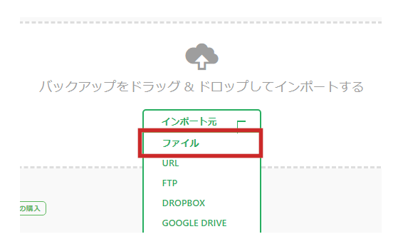 all-in-one wp migration 使い方 画像